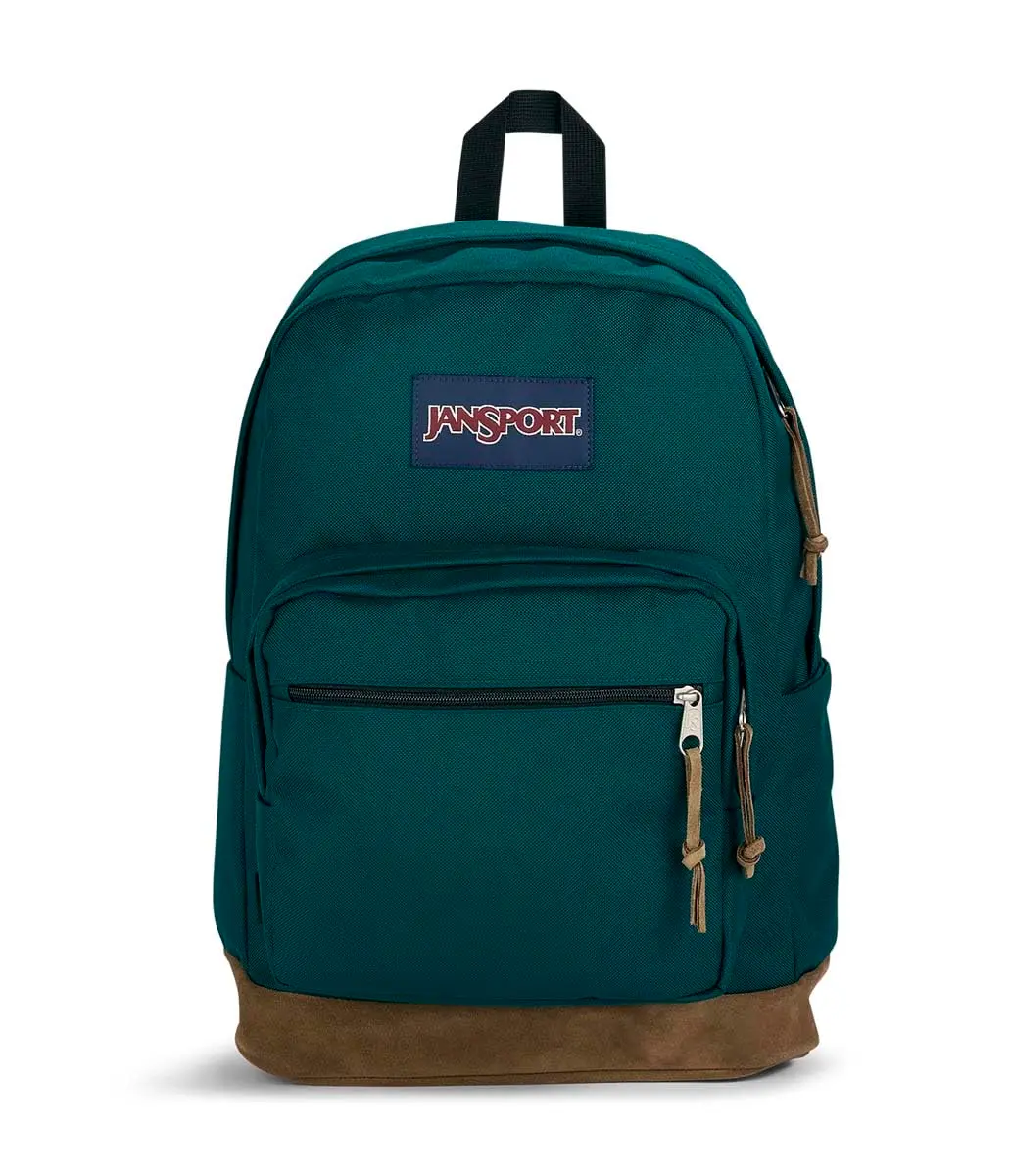 JanSport Right Pack Backpack - Durable Daypack with Padded 15" Laptop Sleeve, Spacious Main Compartment & Water Bottle Pocket - Deep Juniper - main product image