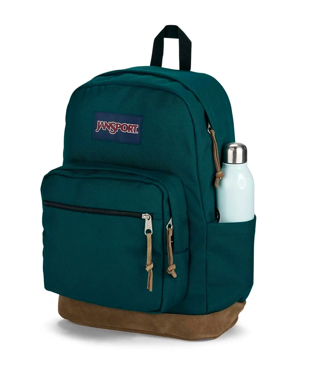 JanSport Right Pack Backpack - Durable Daypack with Padded 15" Laptop Sleeve, Spacious Main Compartment & Water Bottle Pocket - Deep Juniper - view 5