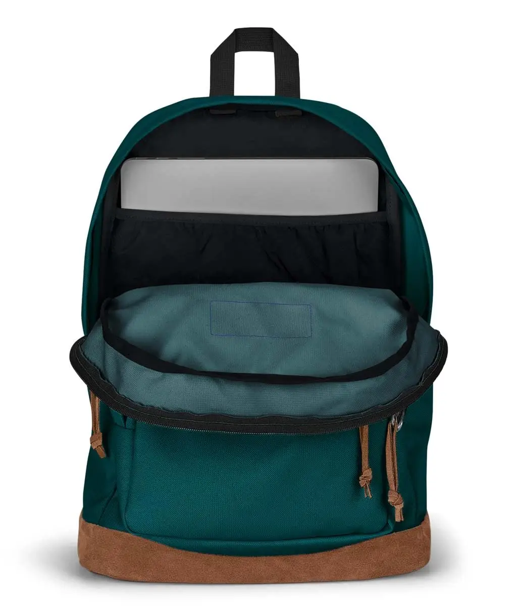 JanSport Right Pack Backpack - Durable Daypack with Padded 15" Laptop Sleeve, Spacious Main Compartment & Water Bottle Pocket - Deep Juniper - view 3