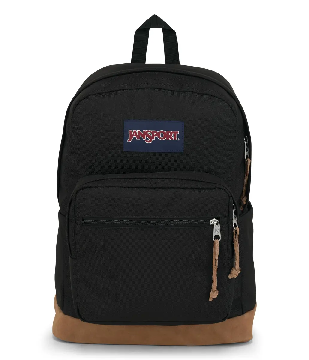 JanSport Right Pack Backpack - Durable Daypack with Padded 15" Laptop Sleeve, Spacious Main Compartment & Water Bottle Pocket - Black - main product image