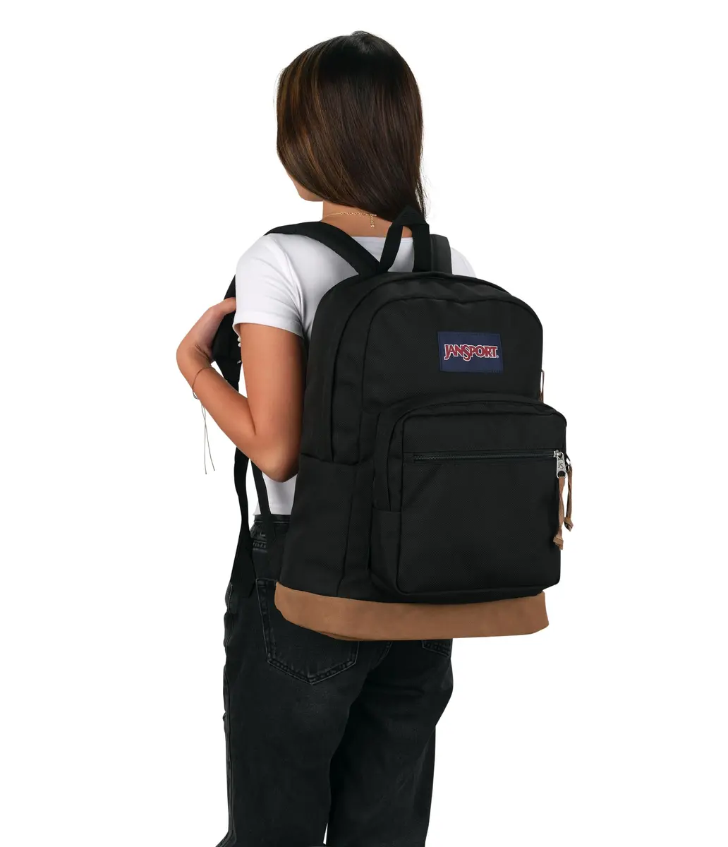 JanSport Right Pack Backpack - Durable Daypack with Padded 15" Laptop Sleeve, Spacious Main Compartment & Water Bottle Pocket - Black - view 6