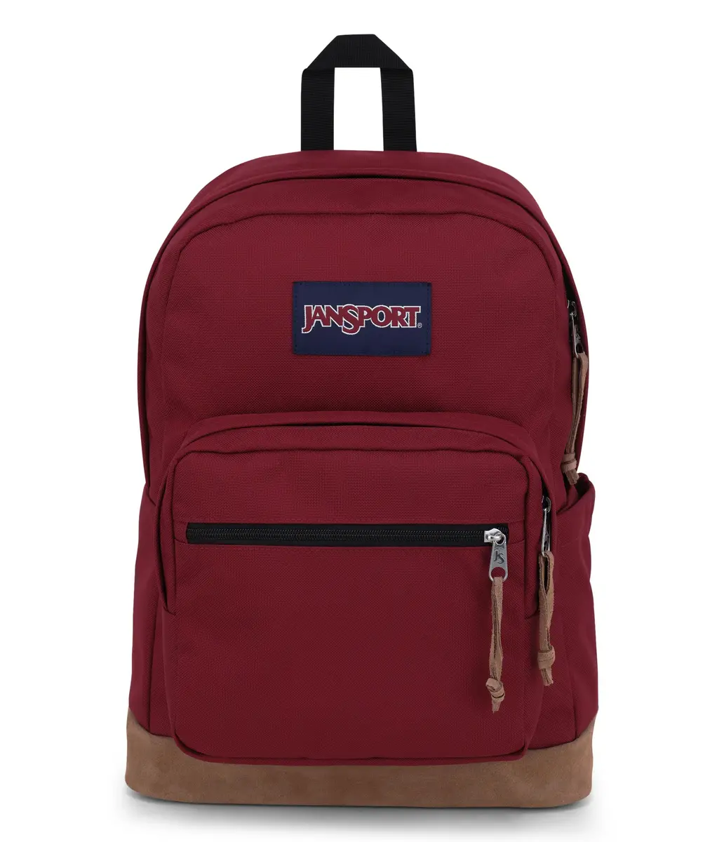 JanSport Right Pack Backpack - Durable Daypack with Padded 15" Laptop Sleeve, Spacious Main Compartment & Water Bottle Pocket - Russet Red - main product image