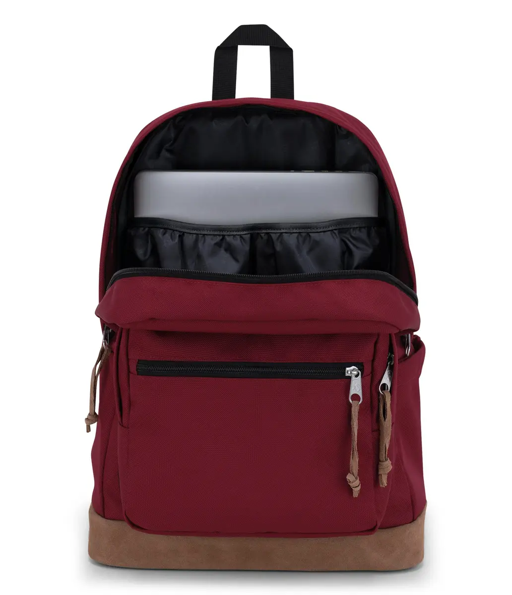 JanSport Right Pack Backpack - Durable Daypack with Padded 15" Laptop Sleeve, Spacious Main Compartment & Water Bottle Pocket - Russet Red - view 5