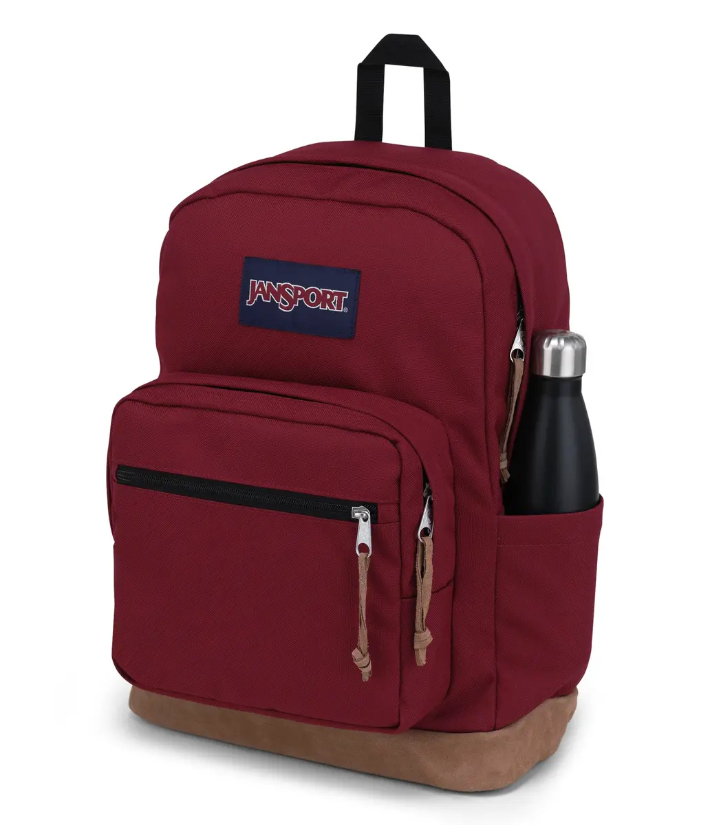 JanSport Right Pack Backpack - Durable Daypack with Padded 15" Laptop Sleeve, Spacious Main Compartment & Water Bottle Pocket - Russet Red - view 3