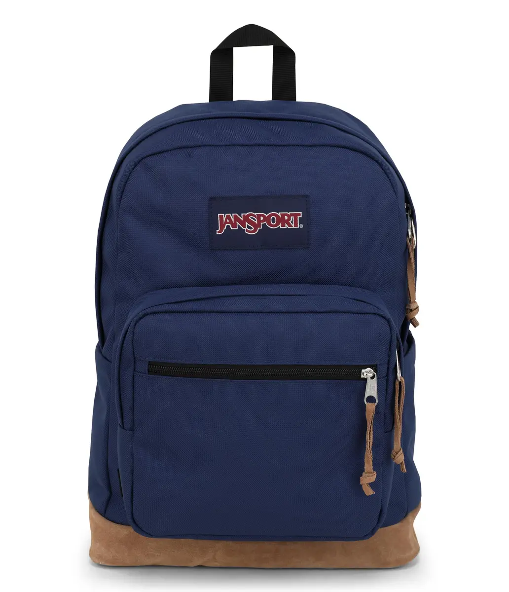 JanSport Right Pack Backpack - Durable Daypack with Padded 15" Laptop Sleeve, Spacious Main Compartment & Water Bottle Pocket - Navy - main product image