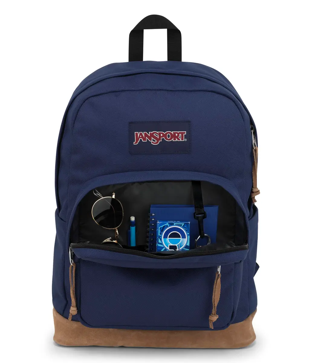 JanSport Right Pack Backpack - Durable Daypack with Padded 15" Laptop Sleeve, Spacious Main Compartment & Water Bottle Pocket - Navy - view 4