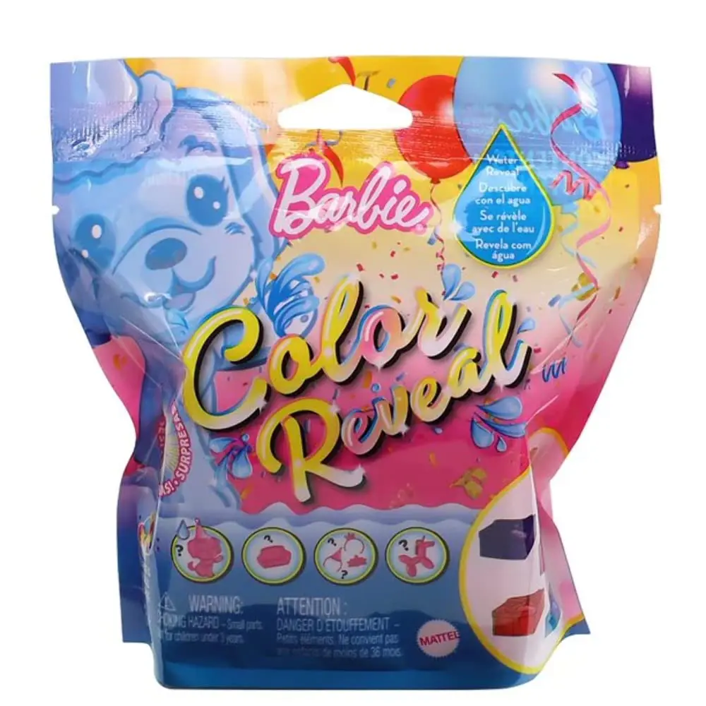 Barbie Color Reveal Pet, Party Series | Blue Metallic Coating & 5 Surprises, Kid-Friendly (70-120 chars) - main product image