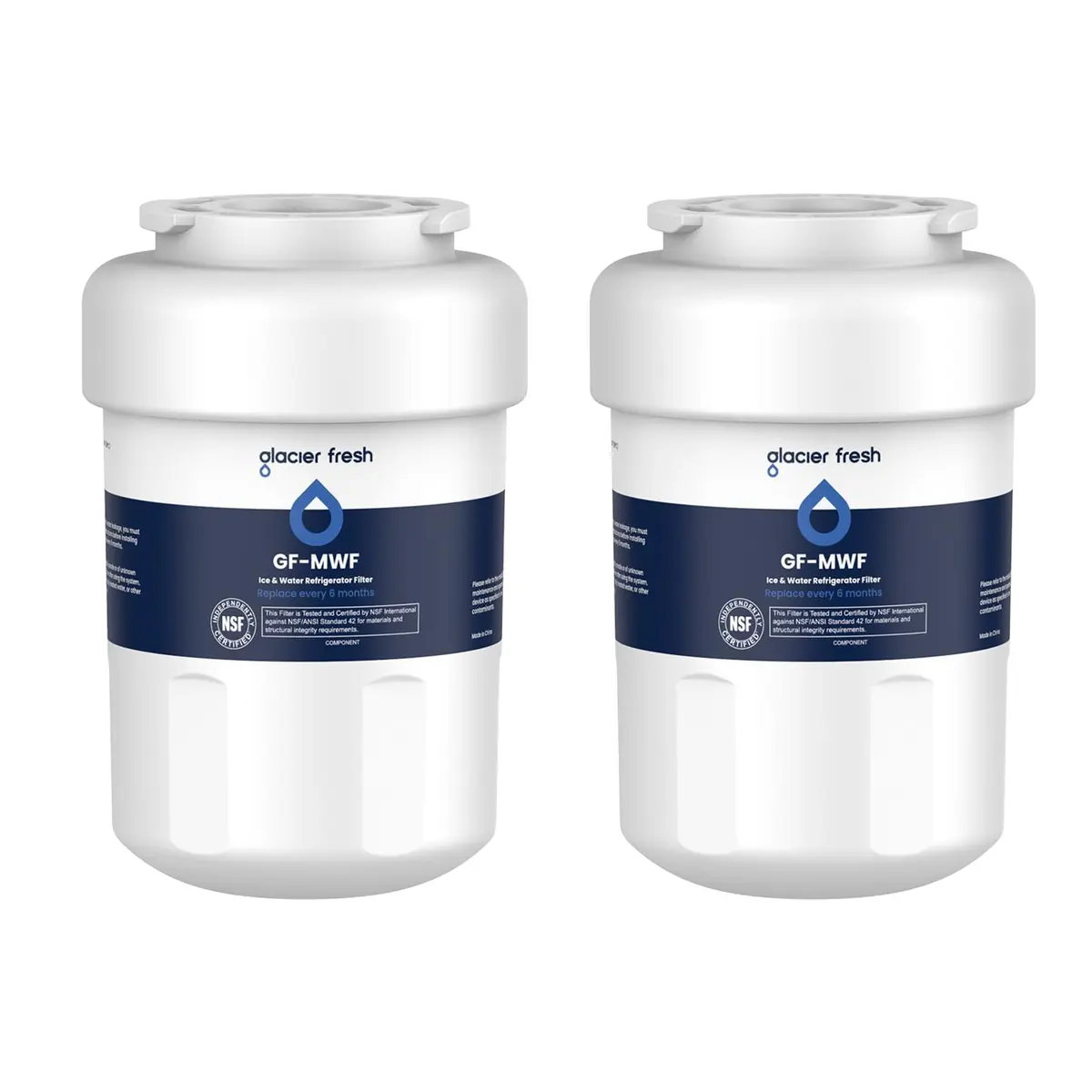 GLACIER FRESH MWF Refrigerator Water Filter 2-Pack | NSF Certified for Purer Water - main product image