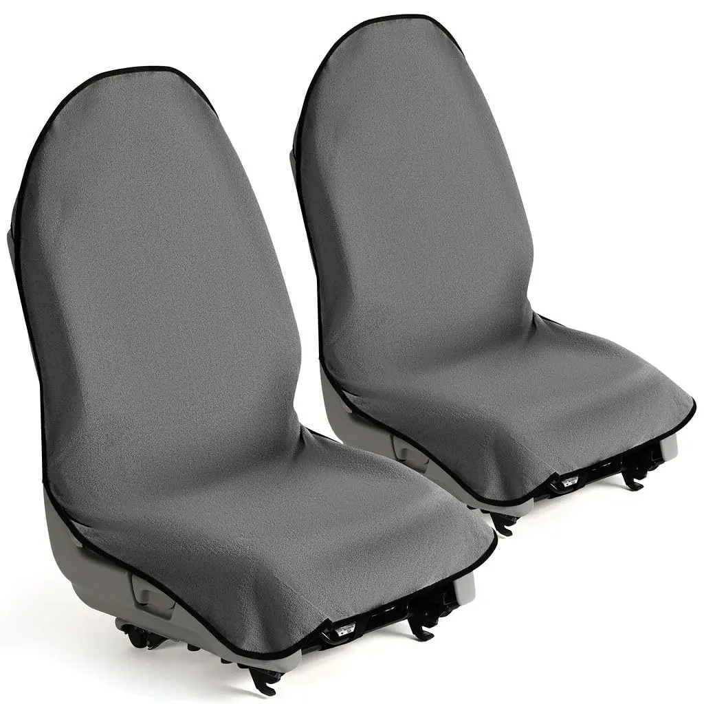 lebogner Grey 2 Pack Car Seat Towel Cover Universal Fit | Protects Seats from Sweat, Dirt, and Pet Hair - main product image