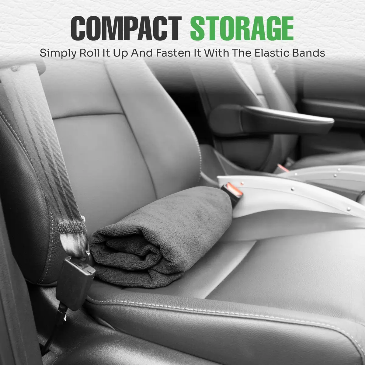 lebogner Grey 2 Pack Car Seat Towel Cover Universal Fit | Protects Seats from Sweat, Dirt, and Pet Hair - view 8