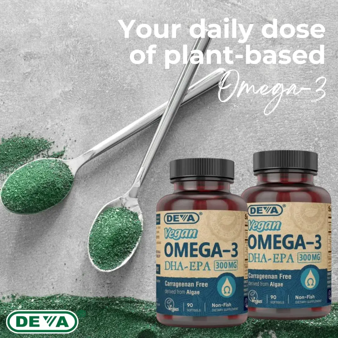 DEVA Vegan Omega-3 DHA-EPA 300MG 180 Count (Pack of 2) | Algae-Derived Essential Fatty Acids - view 5