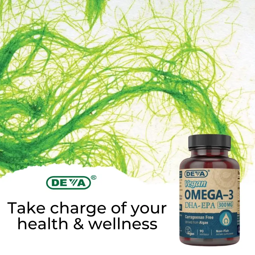 DEVA Vegan Omega-3 DHA-EPA 300MG 180 Count (Pack of 2) | Algae-Derived Essential Fatty Acids - view 8