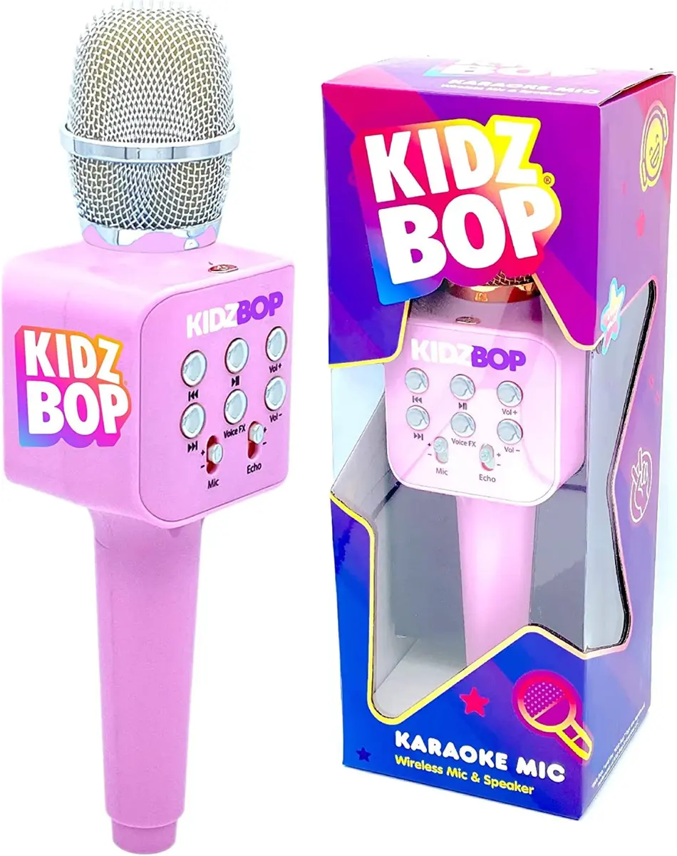 Move2Play Kidz Bop Karaoke Microphone Pink | Bluetooth Connectivity & 4 Voice Effects - main product image
