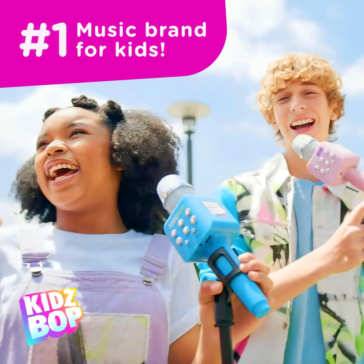 Move2Play Kidz Bop Karaoke Microphone Pink | Bluetooth Connectivity & 4 Voice Effects - view 2