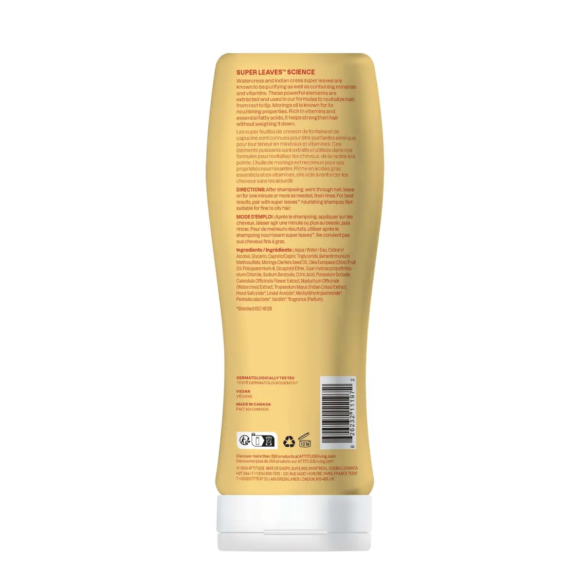 ATTITUDE Nourishing Conditioner for Curly Hair with Moringa Oil, Vegan & Naturally Derived, 473ml (16 Fl Oz) | Revitalizes Curls - view 8