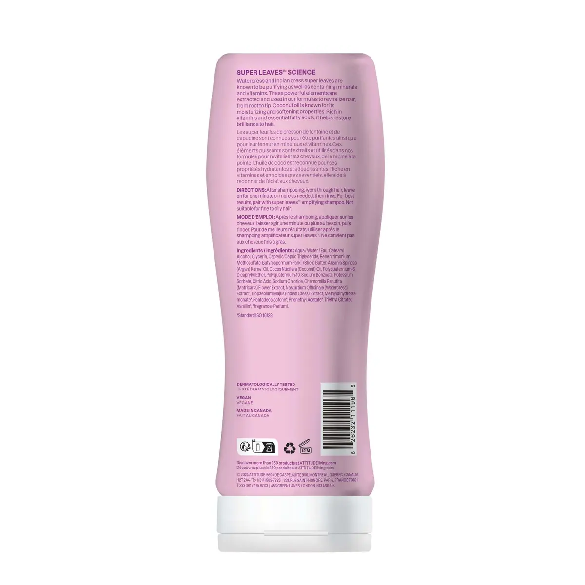 ATTITUDE Amplifying Conditioner for Curly Hair 473ml (16 Fl Oz) | Vegan Formula with Coconut Oil - view 8