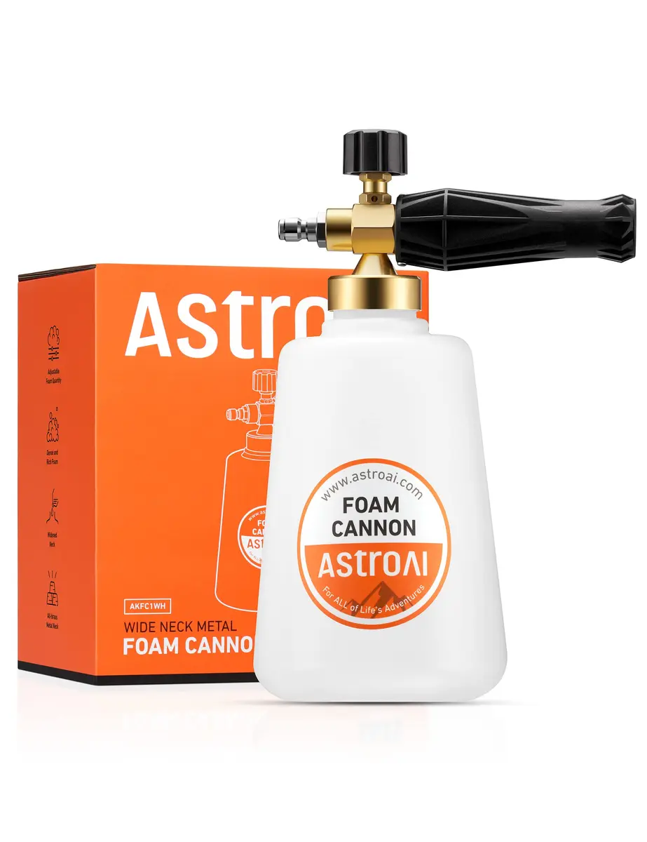 AstroAI Foam Cannon for Pressure Washer with 1/4" Quick Connect, 1.5 Liter Bottle | Heavy Duty Foam Sprayer Attachments for Car Washing - main product image