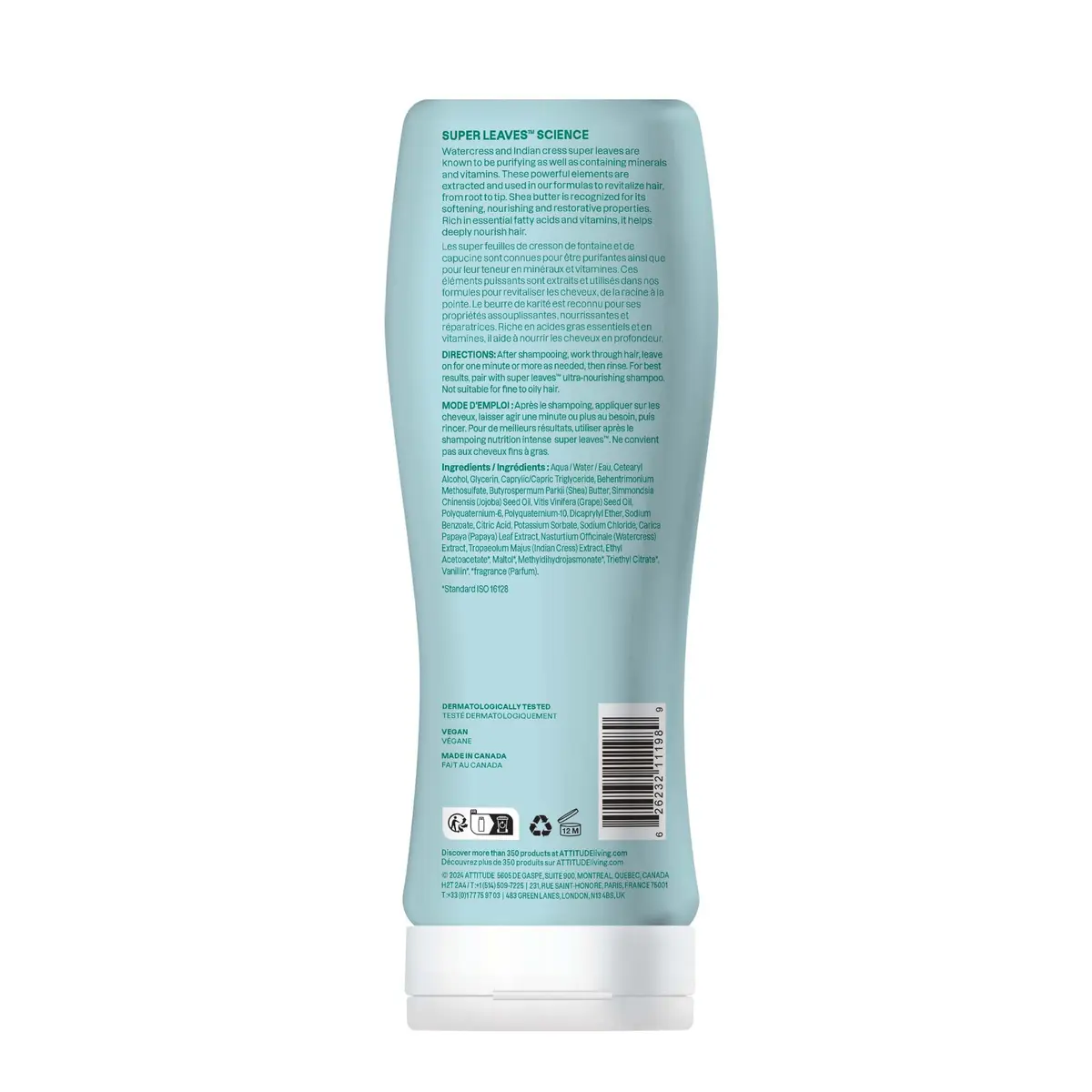 ATTITUDE Ultra-Nourishing Conditioner for Curly Hair 473ml (16 Fl Oz) | Vegan, Shea Butter, Silicone-Free - view 8