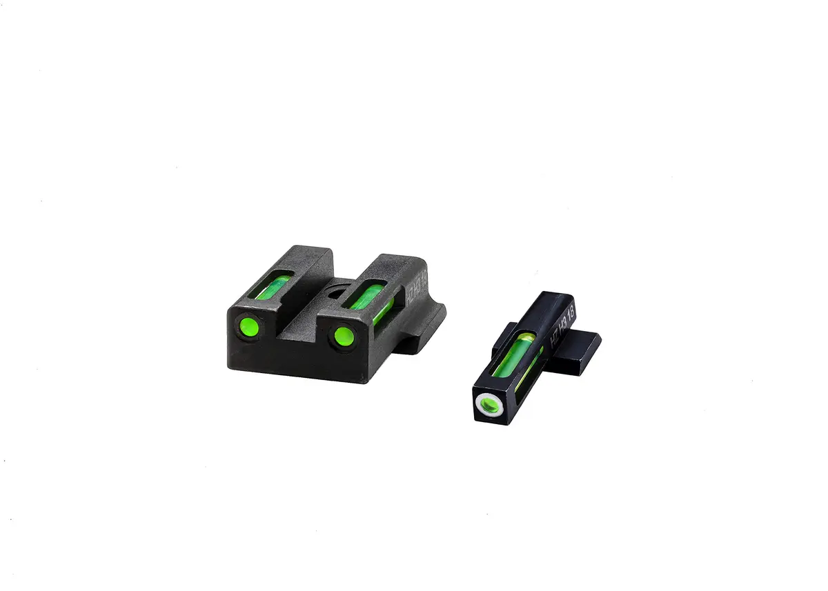HIVIZ Litewave H3 Tritium Litepipe Sight Set for S&W M&P Shield 9EZ/380EZ | Day/Night Brightness (100 words) - main product image