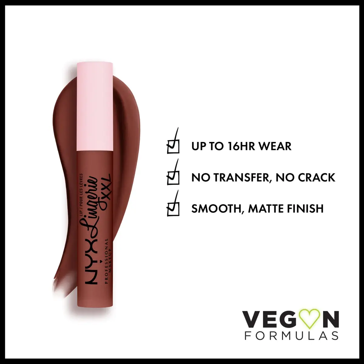 NYX PROFESSIONAL MAKEUP Lip Lingerie XXL Matte Liquid Lipstick - Low Cut (Warm Brown Nude) 4ml (0.13 Fl Oz) | Long-Lasting Matte Finish - view 2
