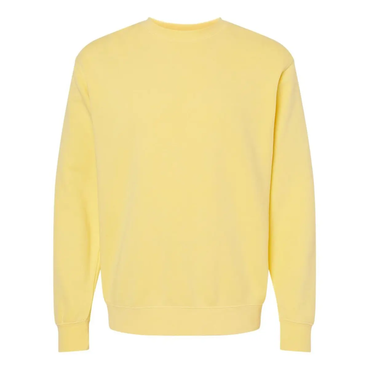 Independent Trading Co. Pigment-Dyed Crewneck Sweatshirt M Pigment Yellow | Long Sleeve Cotton Blend - main product image