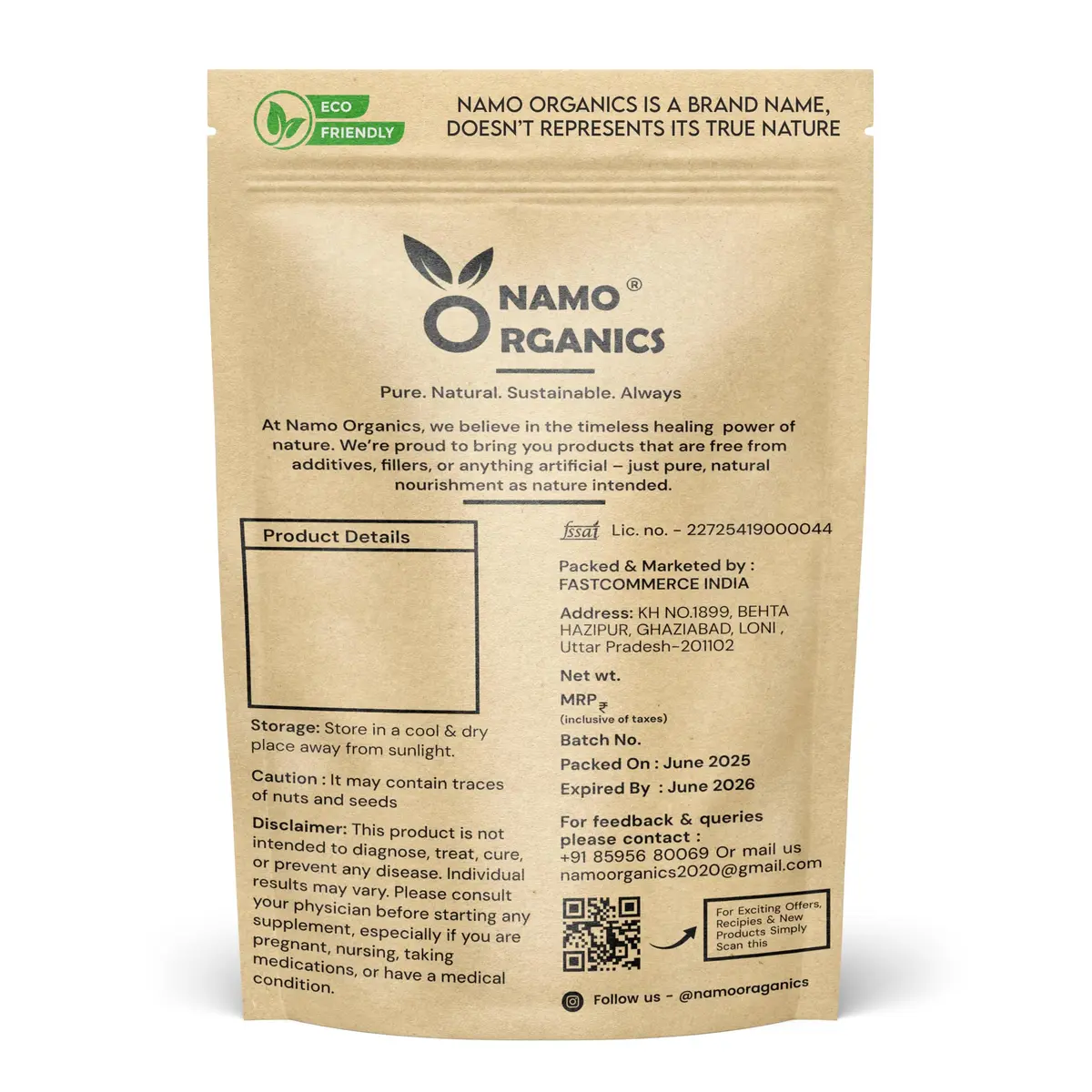 Namo Organics Mulethi Stick for Eating 100g (3.53 oz) | Organic Licorice Root for Throat - view 8