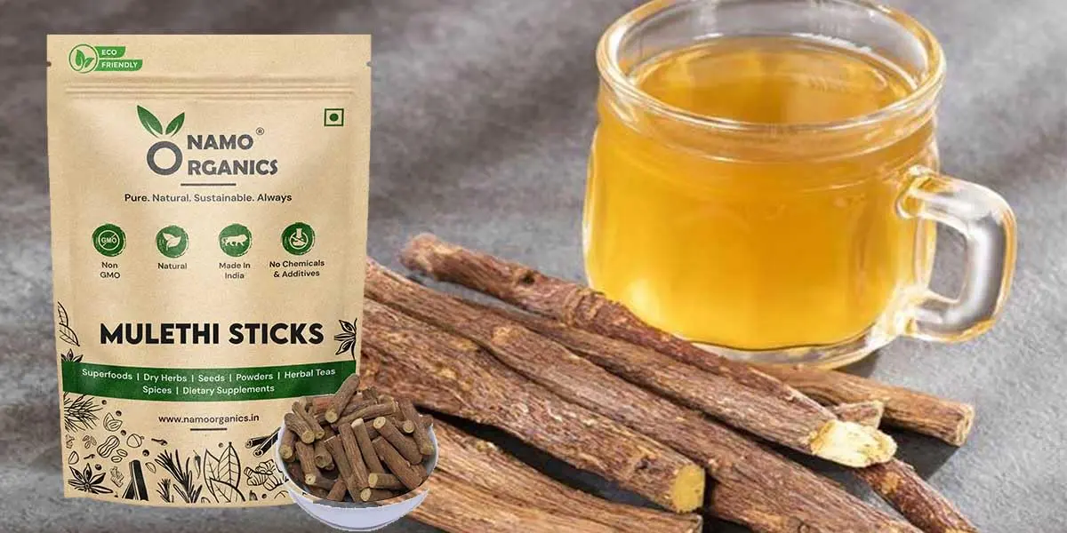 Namo Organics Mulethi Stick for Eating 100g (3.53 oz) | Organic Licorice Root for Throat - view 2
