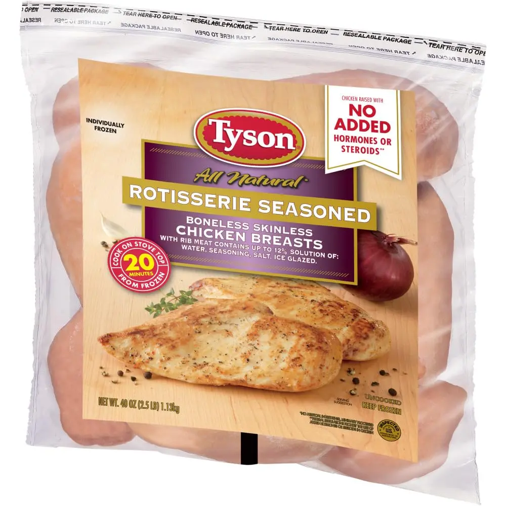 Tyson Rotisserie Seasoned Chicken Breasts 2.5 lb | Juicy, All Natural, Quick Cook - view 3