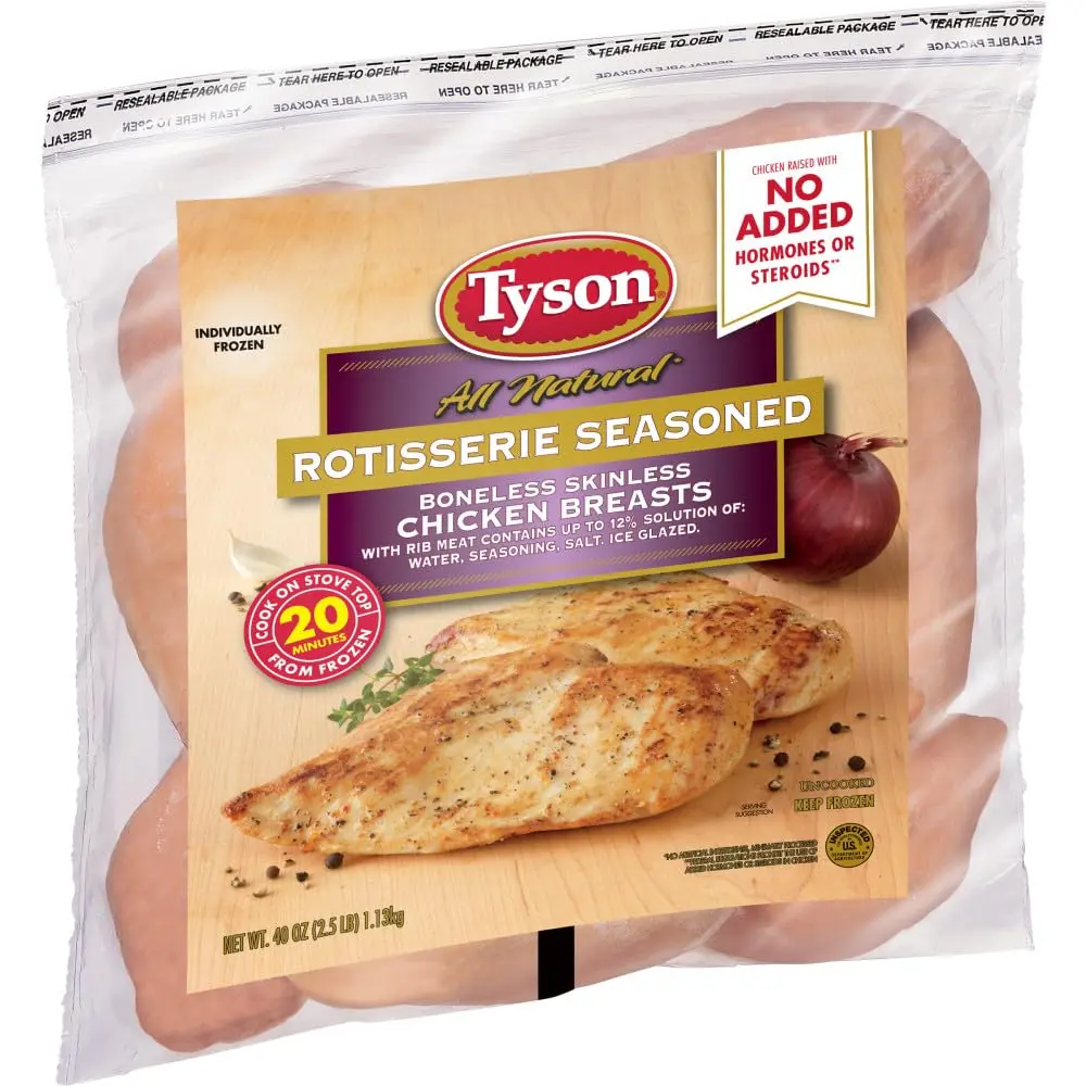 Tyson Rotisserie Seasoned Chicken Breasts 2.5 lb | Juicy, All Natural, Quick Cook - view 4