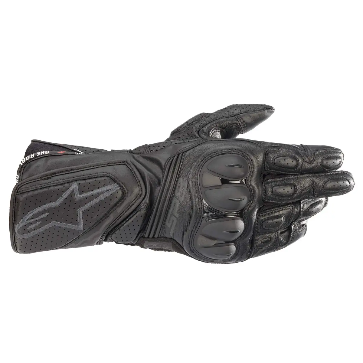 Alpinestars SP-8 V3 Black/Black Leather Full Gauntlet Gloves - X-Large - main product image