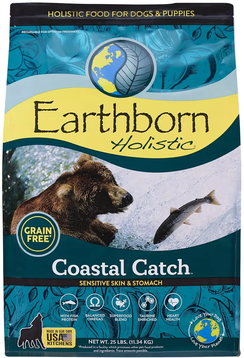 Earthborn Holistic Coastal Catch Grain-Free Dog Food 11.34kg (25 lb) | Herring & Fish Protein - main product image