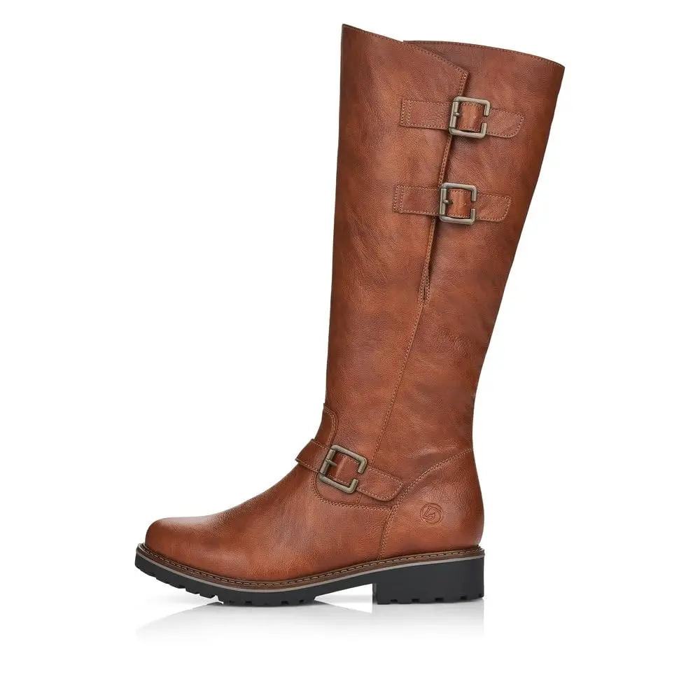 Remonte R6590-22 Knee-High Boots in Coffee Brown | Comfortable Winter Footwear with Side Zip (70-120 chars) - view 5