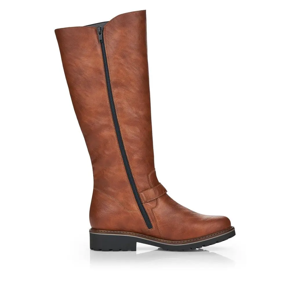 Remonte R6590-22 Knee-High Boots in Coffee Brown | Comfortable Winter Footwear with Side Zip (70-120 chars) - view 3