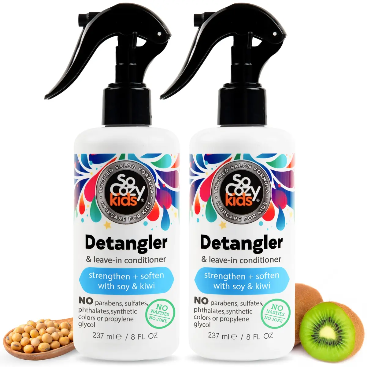 SO COZY Kids 2-in-1 Detangler & Leave In Conditioner Spray 473ml (16 Fl Oz) | Gentle Hair Care for All Hair Types - main product image