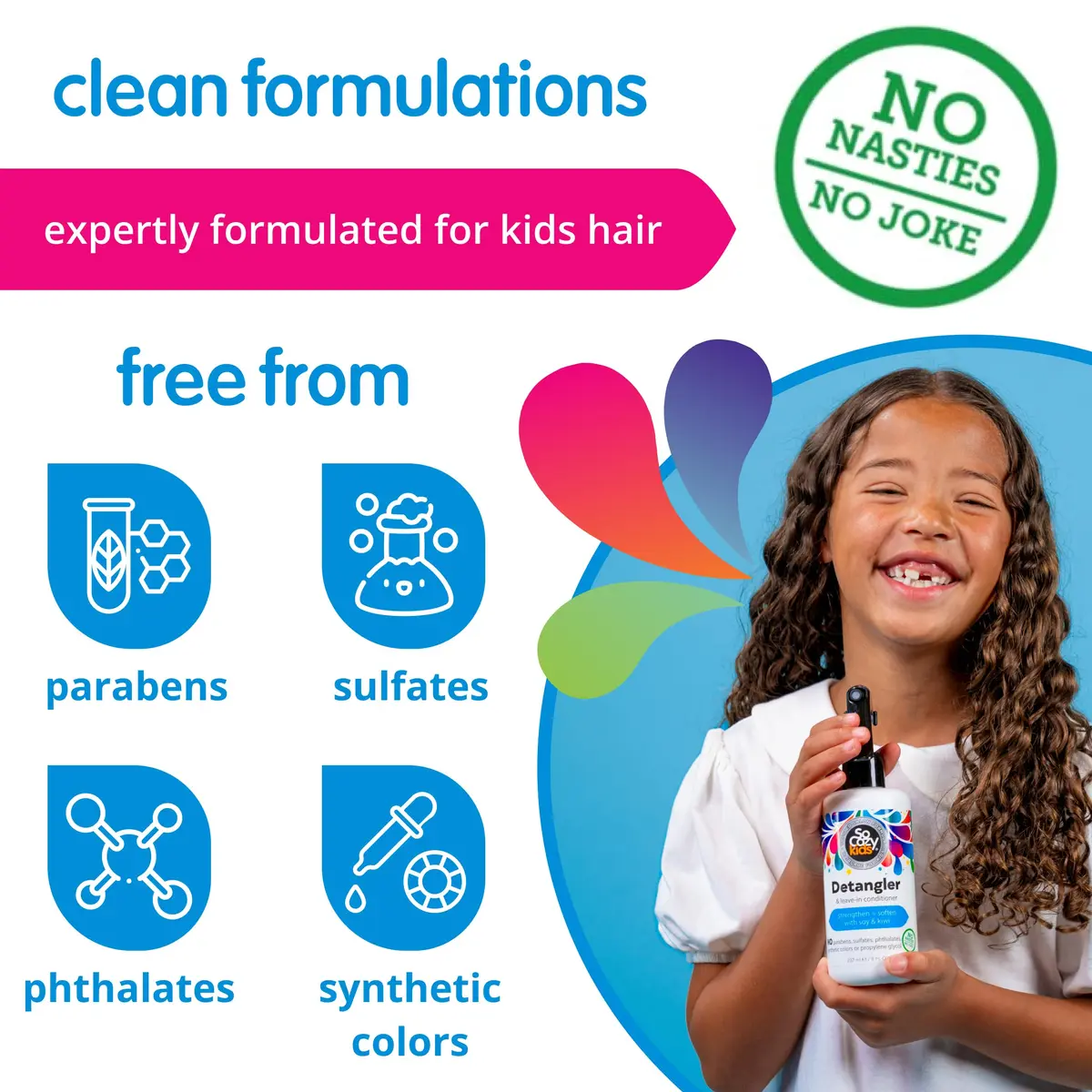 SO COZY Kids 2-in-1 Detangler & Leave In Conditioner Spray 473ml (16 Fl Oz) | Gentle Hair Care for All Hair Types - view 5