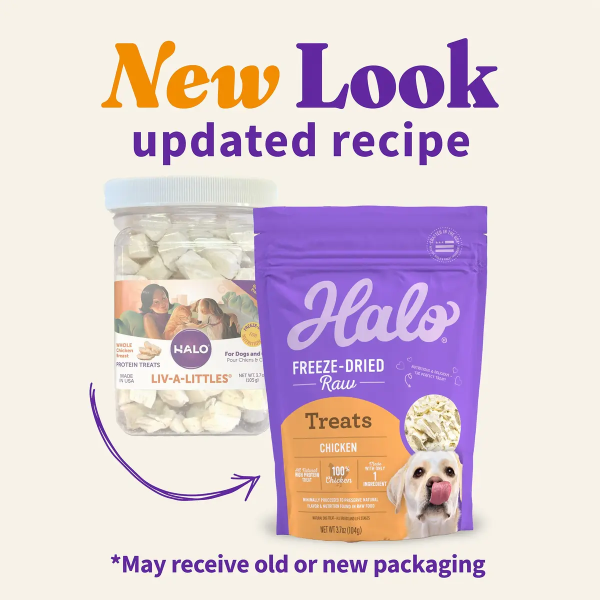 Halo Freeze-Dried Raw Dog Treats, Chicken Breast Recipe, 3.7 oz | Natural, High Protein Snack for Dogs - view 2