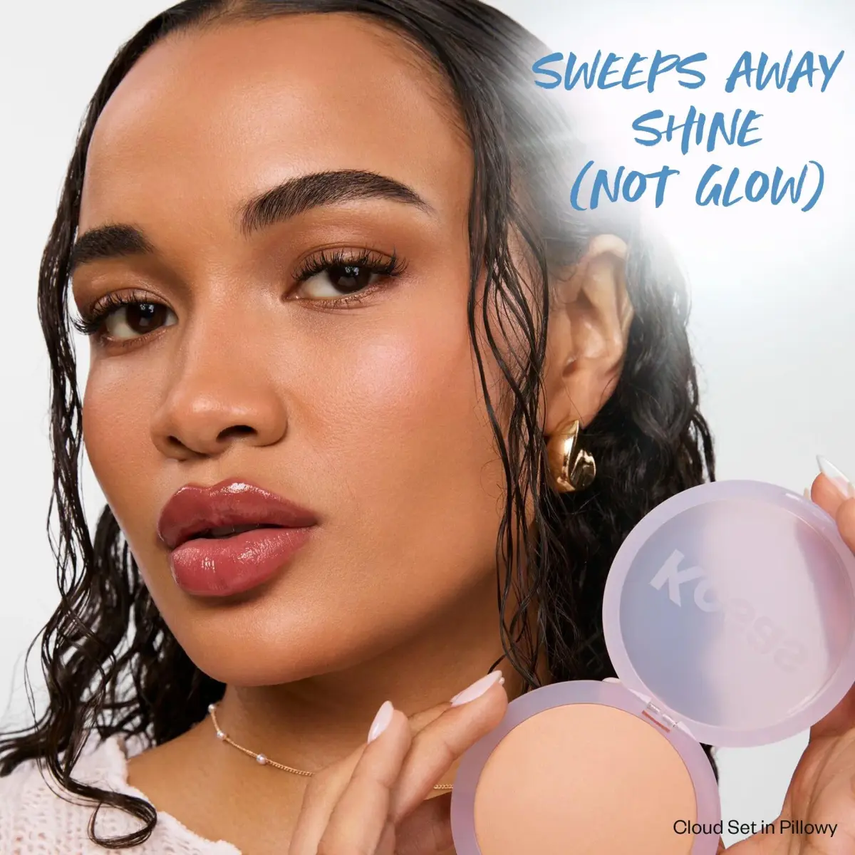 Kosas Cloud Set Baked Setting Powder Pillowy (Sheer Medium Tan) 0.3 oz (8.5 g) | Shine Control & Pore Blurring - view 3