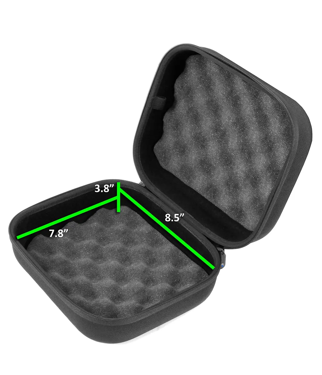 CASEMATIX Binocular Case with Impact-Absorbing Foam Interior - Hard Shell Protection, Reinforced Zippers, Rubber Handle, Accessory Bag (9.5" x 8" x 4.5") - view 2