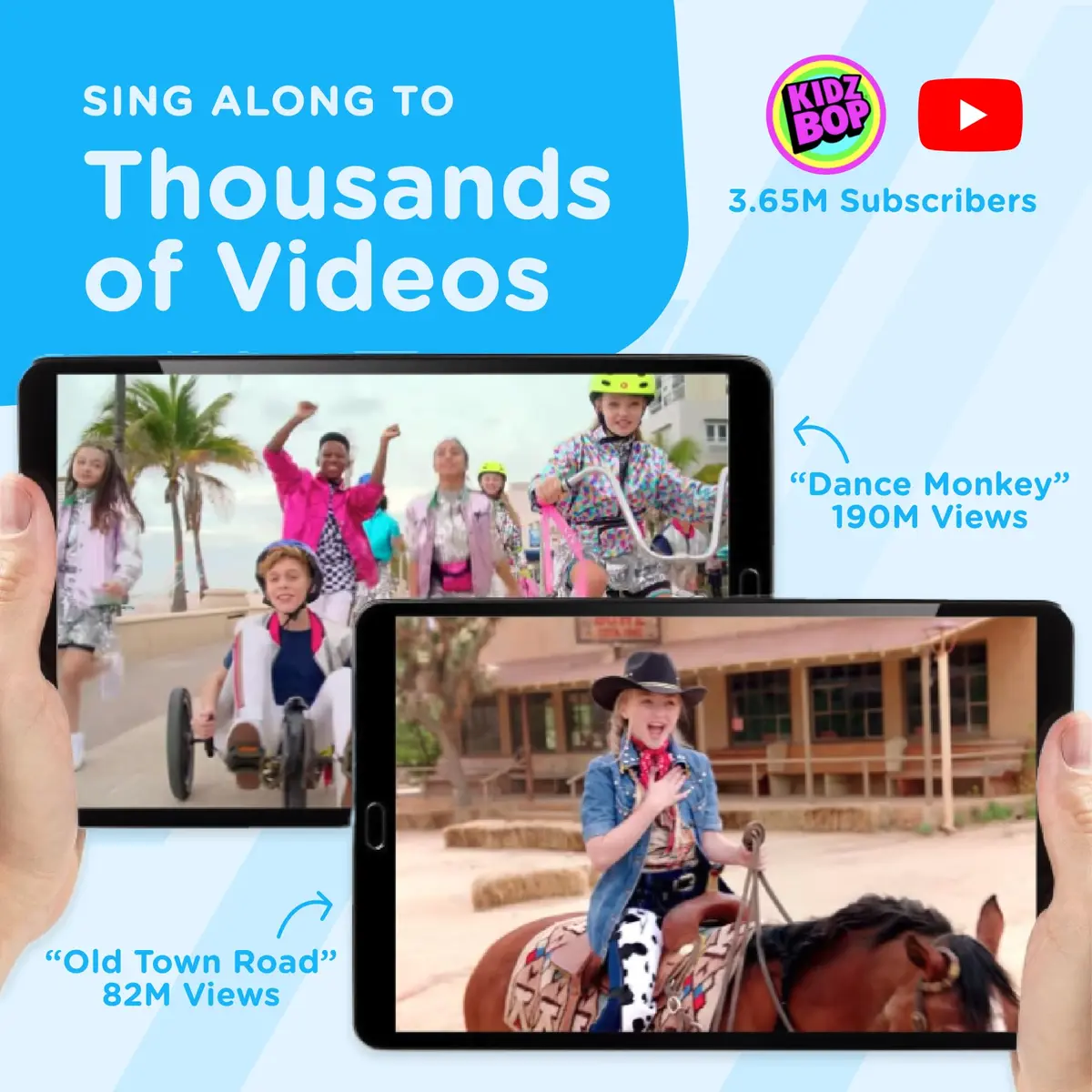 Move2Play Kidz Bop Bluetooth Karaoke Microphone | Musical Instrument Toy for Kids Ages 3-8+ Years Old | Blue - view 6