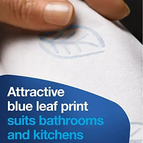 Tork Extra Soft Multifold Hand Towels White with Blue Leaf Print, 1504 Towels (16 Packs) | FSC Certified & Compostable - view 3