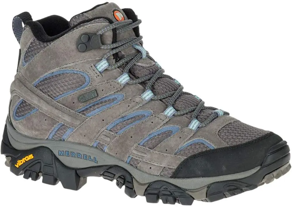Merrell Women's Moab 2 Mid Waterproof Hiking Boot, Granite, 11 M US | Outdoor Waterproof Trail Shoe - main product image