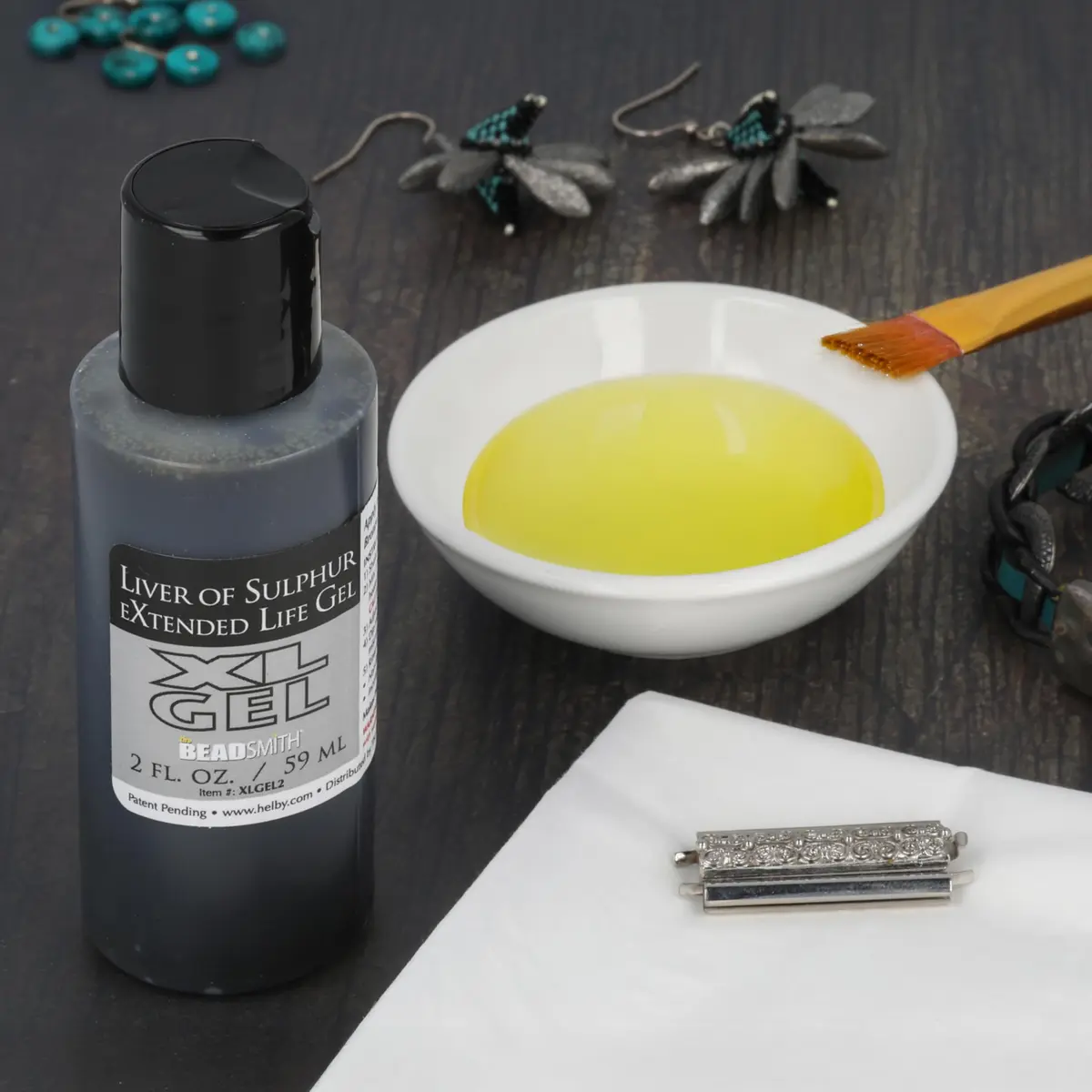 The Beadsmith XL Gel Liver of Sulfur 59ml | Extended Life Patina for Metal Art & Jewelry - view 6