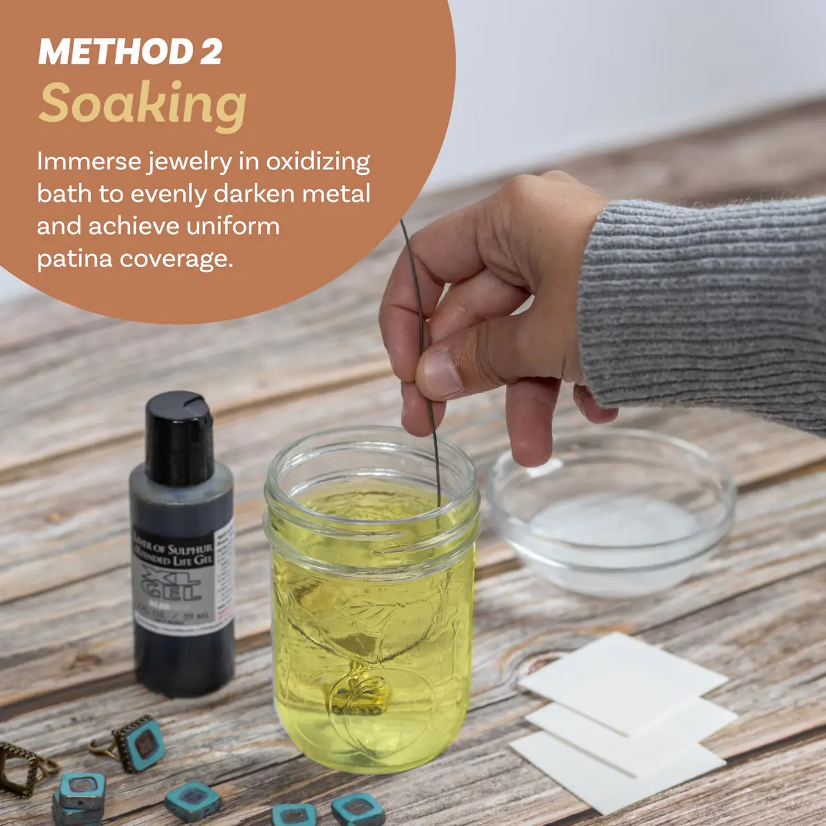 The Beadsmith XL Gel Liver of Sulfur 59ml | Extended Life Patina for Metal Art & Jewelry - view 4