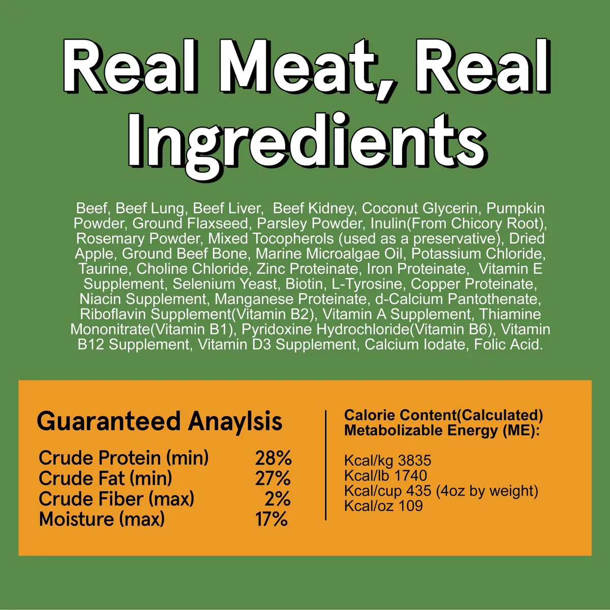 TRMC Real Meat Air Dried Dog Food 2lb | High Protein, Grain-Free, USA-Crafted - view 3