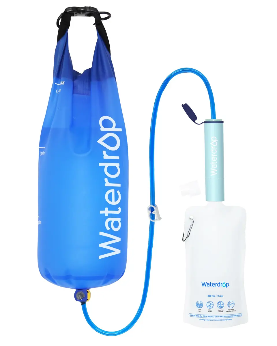 Waterdrop Gravity Water Filter Straw with 1.5 Gal Bag | Filters 1400 Gallons - main product image