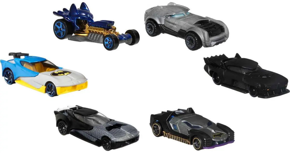 Hot Wheels Toy Cars 6-Pack | Batman Character Vehicles in 1:64 Scale, Inspired by Various Characters - main product image