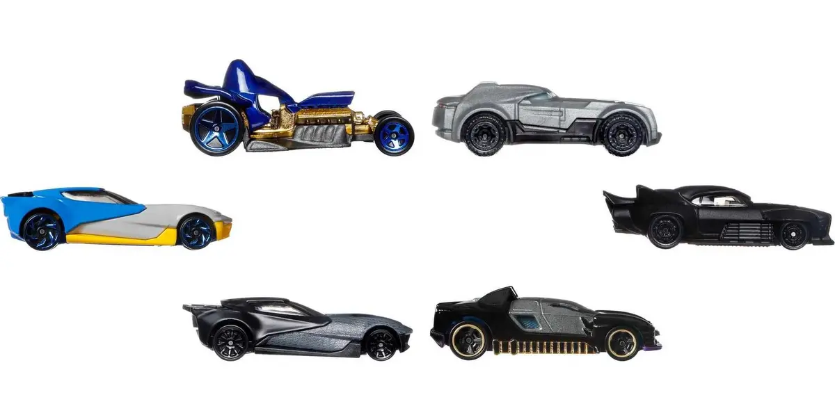 Hot Wheels Toy Cars 6-Pack | Batman Character Vehicles in 1:64 Scale, Inspired by Various Characters - view 3