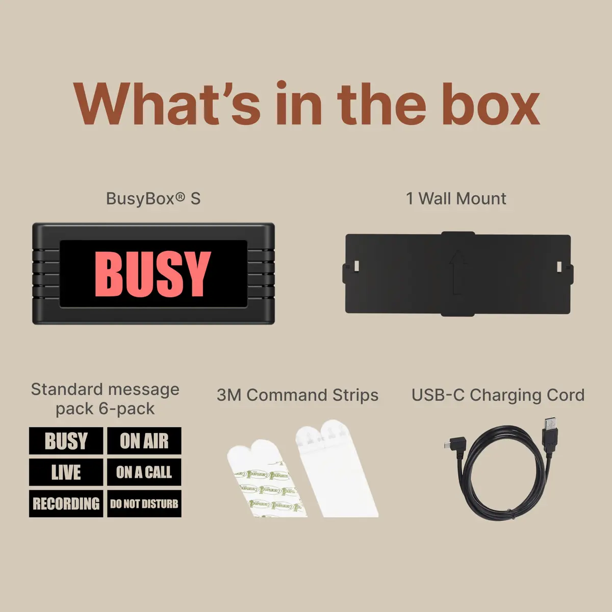 BusyBox S App-Controlled Do Not Disturb Sign, Rechargeable, Automations | Focus & Productivity Tool - view 6