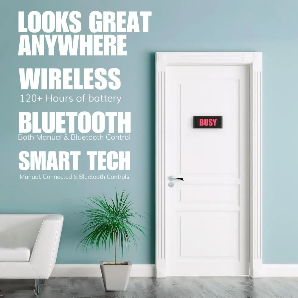 BusyBox S App-Controlled Do Not Disturb Sign, Rechargeable, Automations | Focus & Productivity Tool - view 9