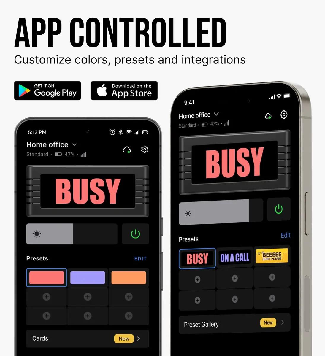 BusyBox S App-Controlled Do Not Disturb Sign, Rechargeable, Automations | Focus & Productivity Tool - view 4